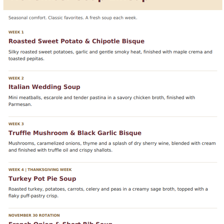 Happenings at Uncommon Grill